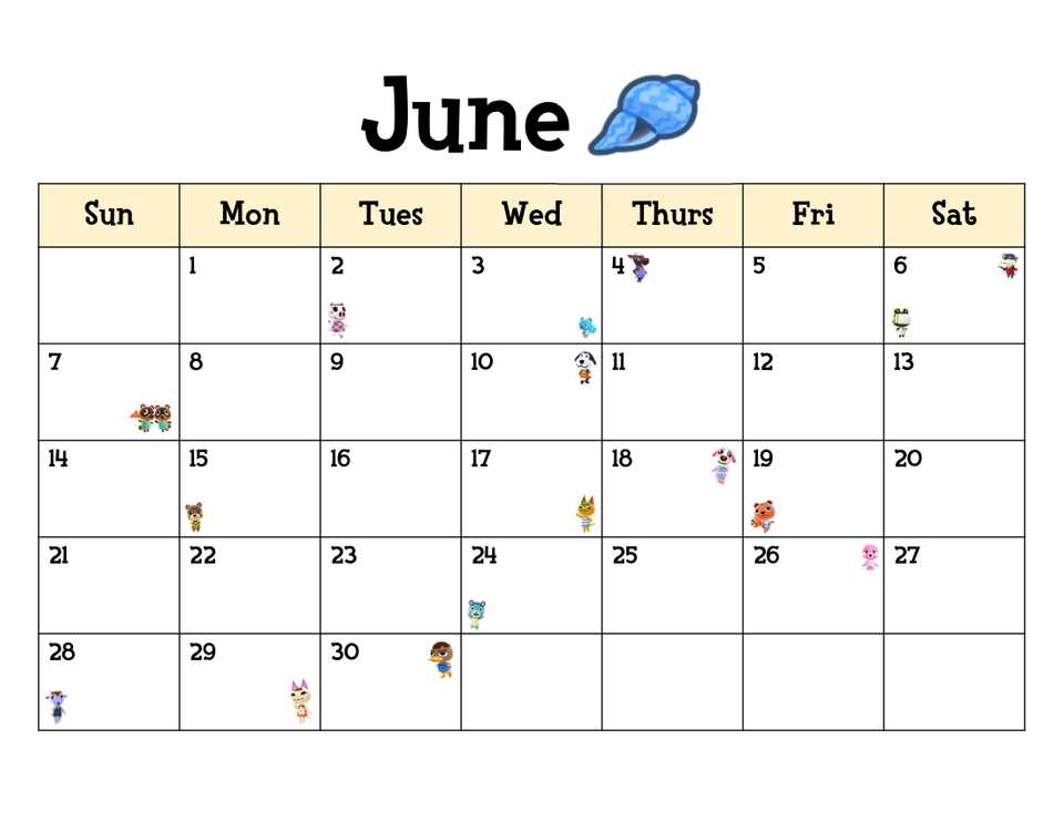 june calendar